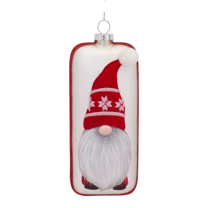 Red And White Gnome Ornament Set Of 12