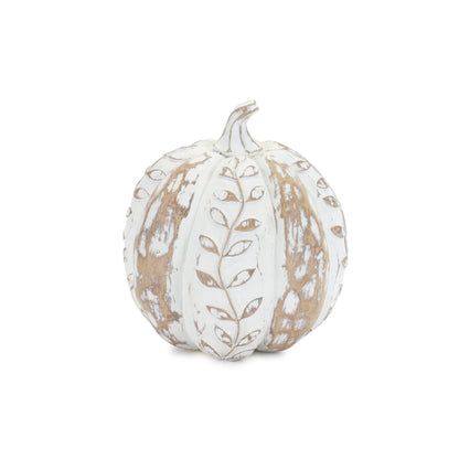 Washed White Pumpkin Set Of 3