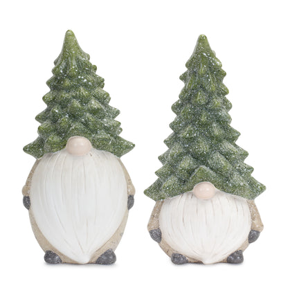 Winter Gnomes With Tree Hat Set Of 2