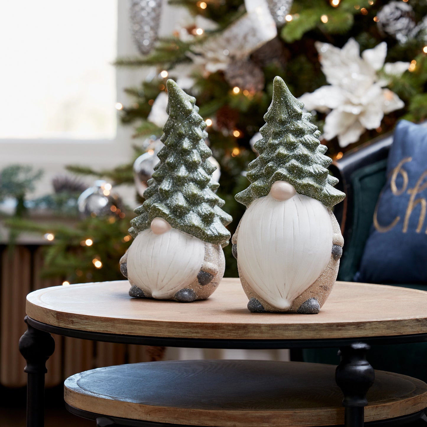 Winter Gnomes With Tree Hat Set Of 2