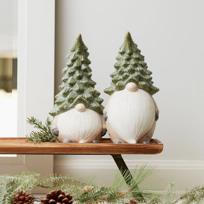 Winter Gnomes With Tree Hat Set Of 2