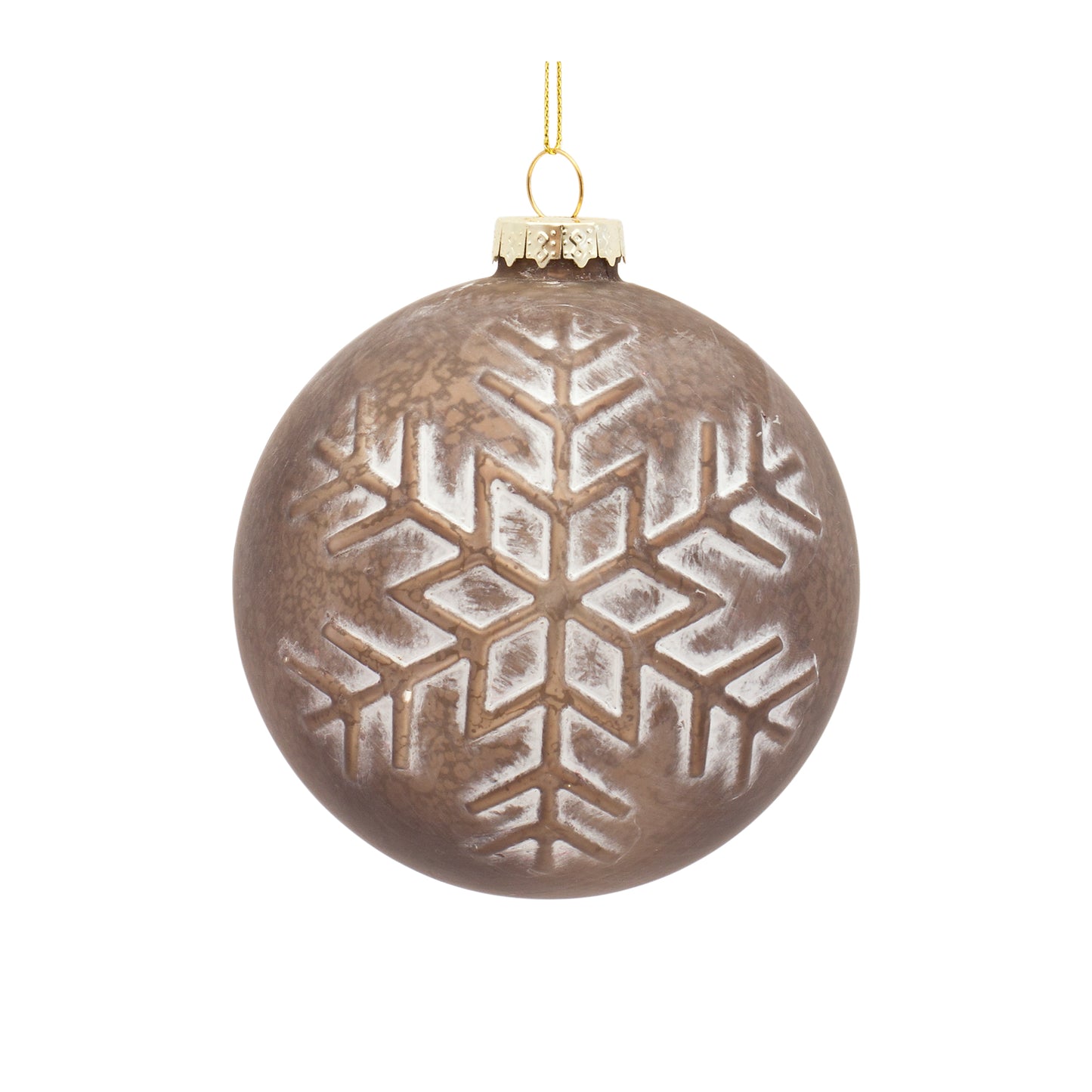 Ball Ornaments With Snowflake Set Of 4