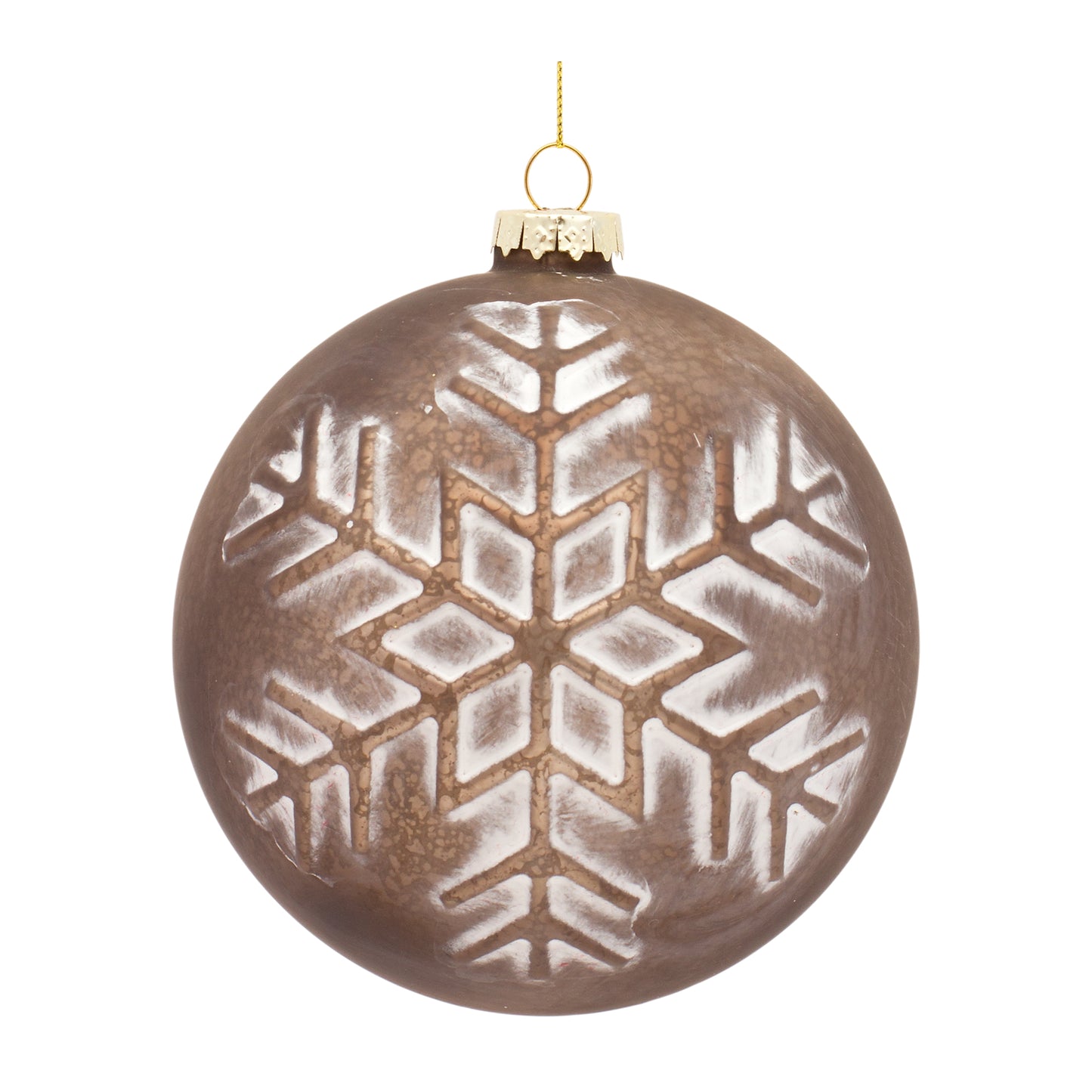 Ball Ornaments With Snowflake Set Of 4