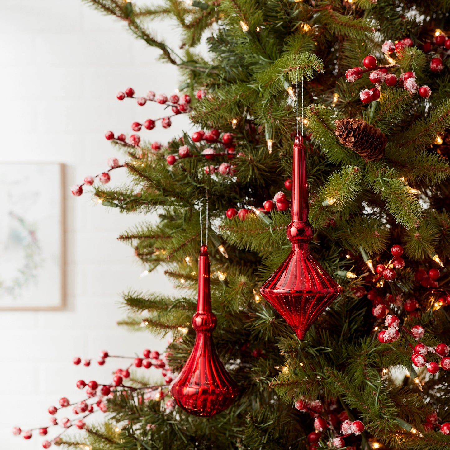 Red Drop Ornament Set Of 6