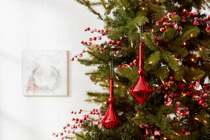 Red Drop Ornament Set Of 6