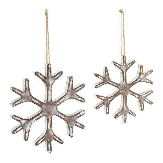 Rustic Snowflake Ornament Set Of 12