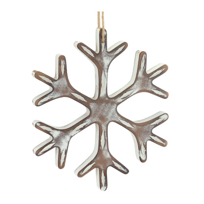 Rustic Snowflake Ornament Set Of 12