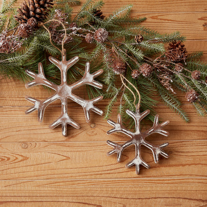 Rustic Snowflake Ornament Set Of 12