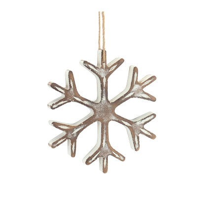 Rustic Snowflake Ornament Set Of 12