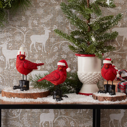 Cardinal Figurines Set Of 3