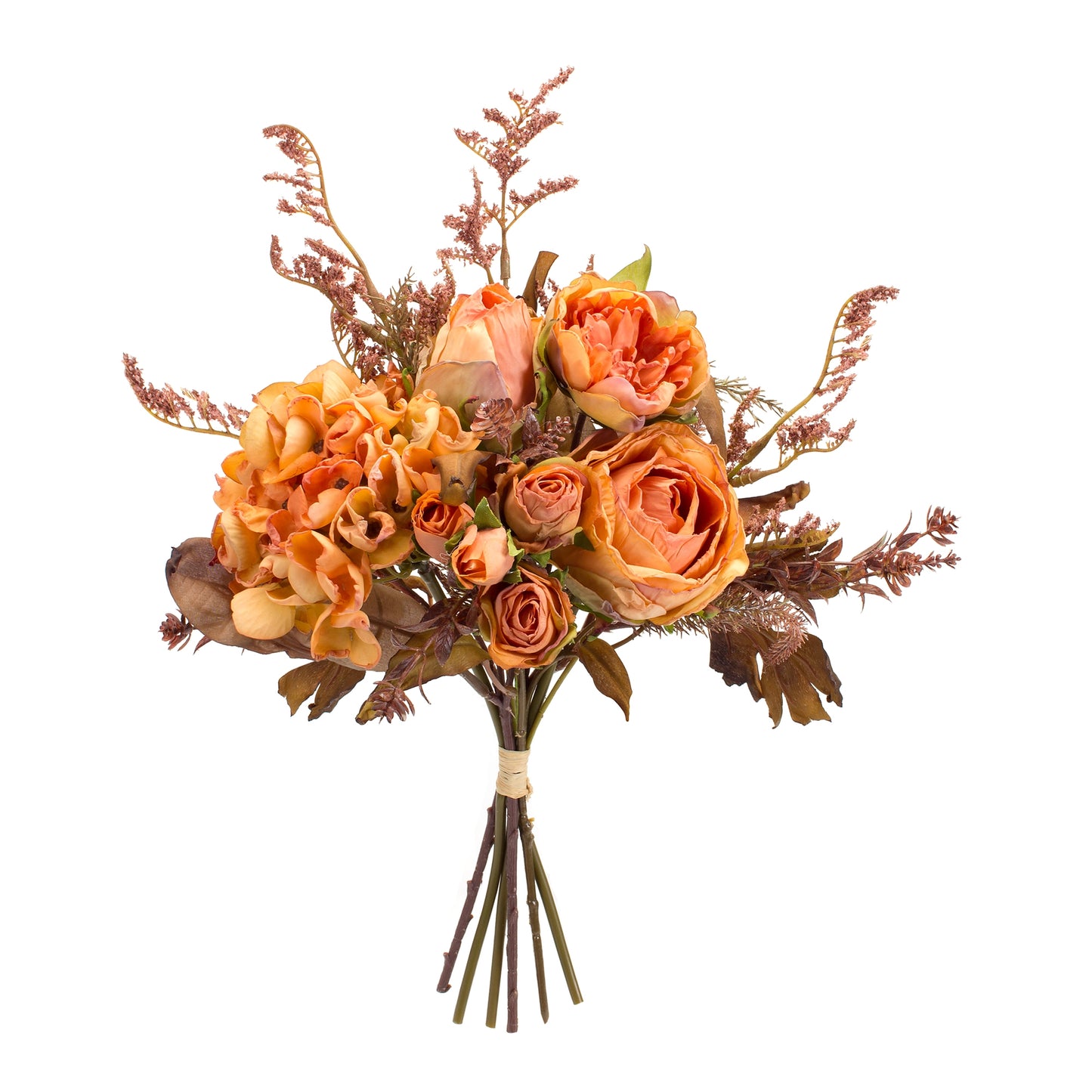 Rose and Fall Foliage Bouquet Set Of 6