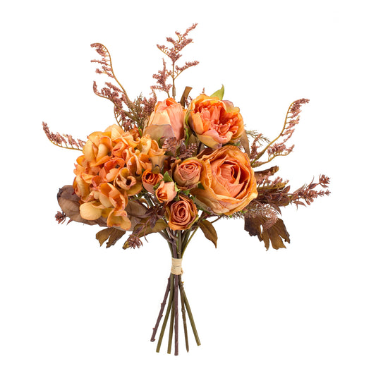 Rose and Fall Foliage Bouquet Set Of 6