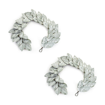 Snowy Magnolia Leaf Garland Set Of 2