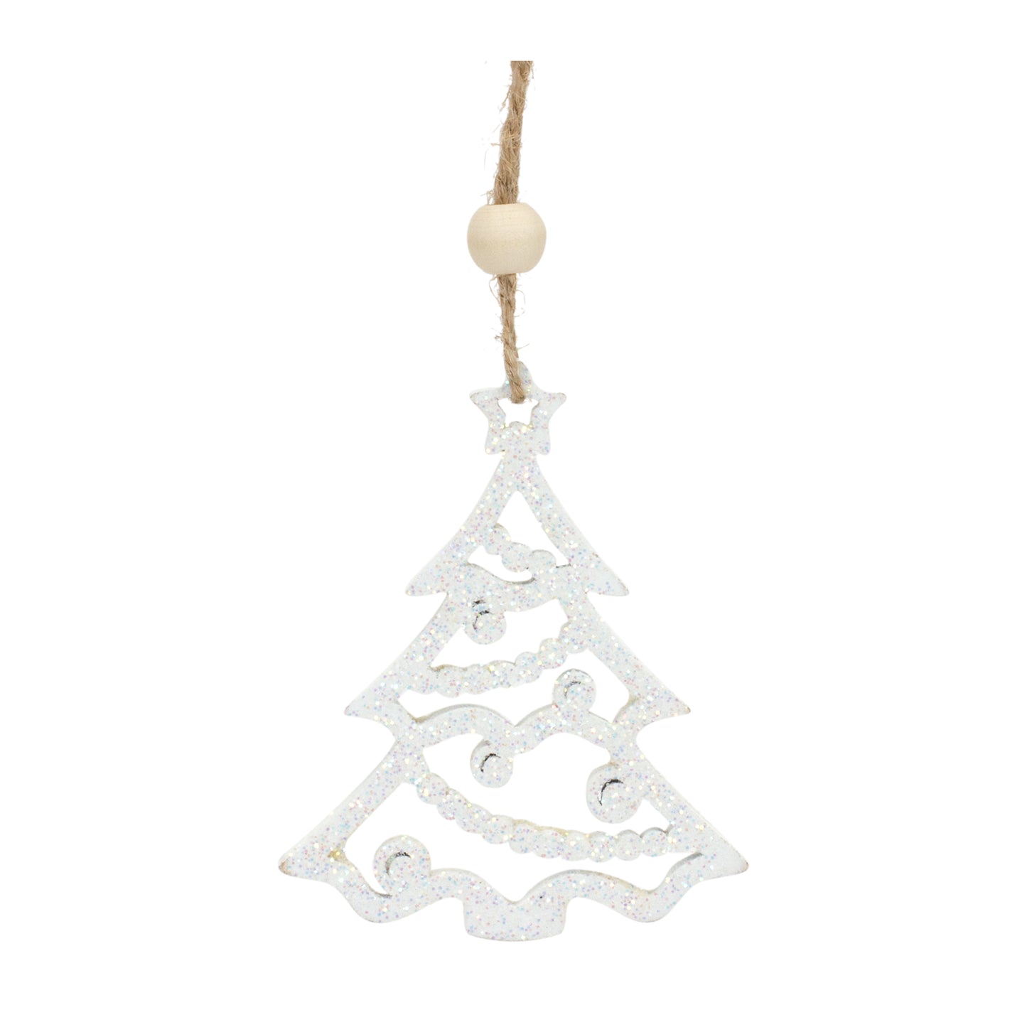 Wooden Tree Ornament Set Of 9