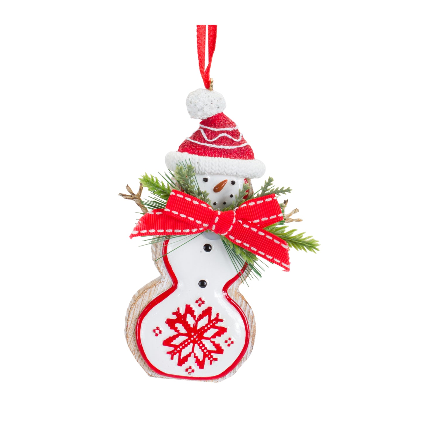 Snowman Tree And Deer Ornament Set Of 6