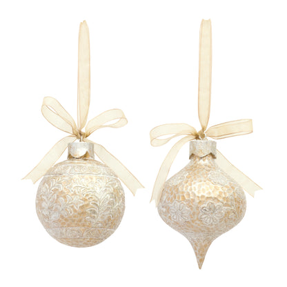 Gold And Silver Ornament Set Of 12