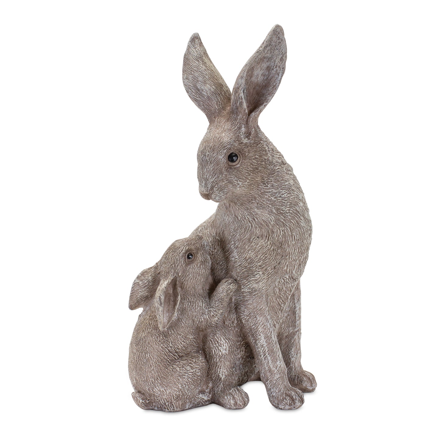 Pair Of Rabbit with Bunny Figurines