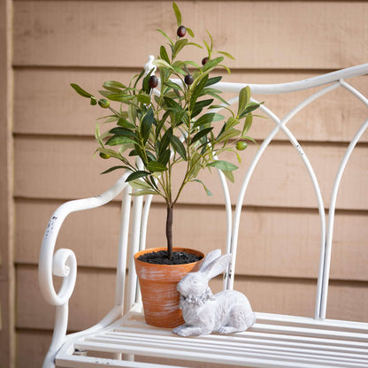 Crisp White Metal Bench