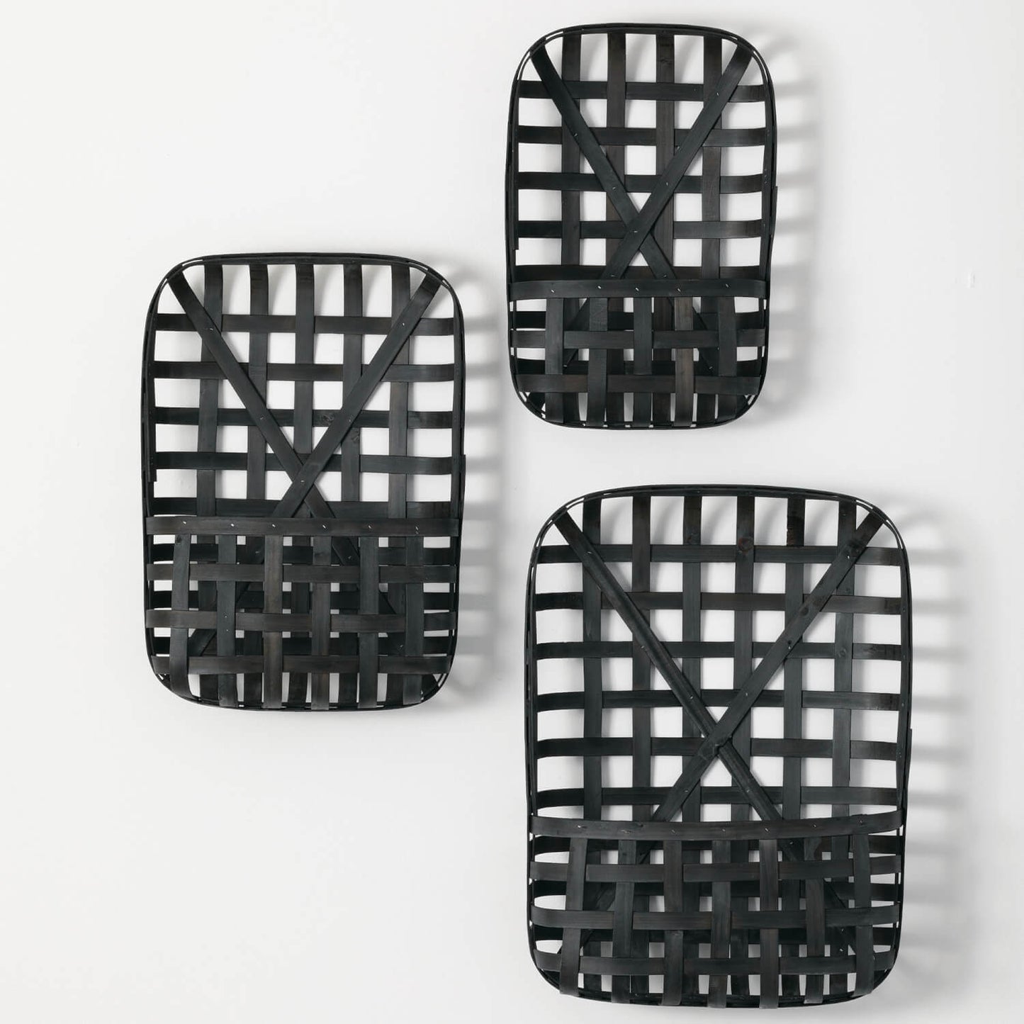 Black Wall Basket Set Of 3